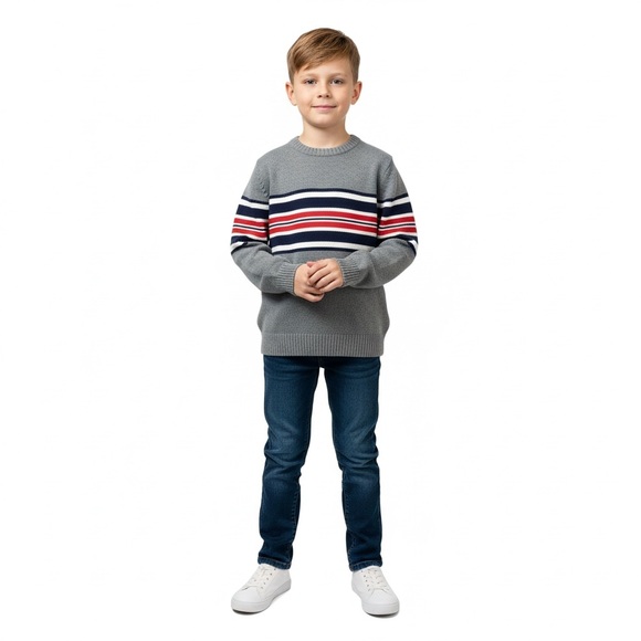 Hanna Andersson Other - Hanna Andersson Gray Striped Sweater for Kids